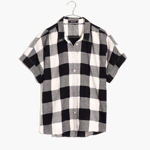 Madewell Linen-Cotton Hilltop Shirt in Buffalo Check